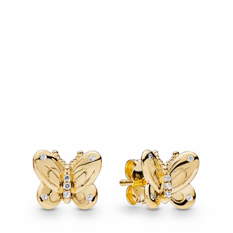 Pandora Shine™ Decorative Butterflies Stud Earrings Gold Egypt NW5803496